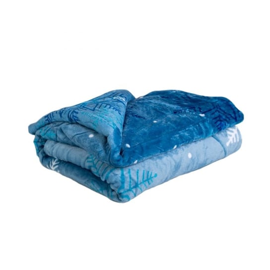 Mikro pluszowy kocyk - Niebieski płatek śniegu, 150x200 cm JAHU