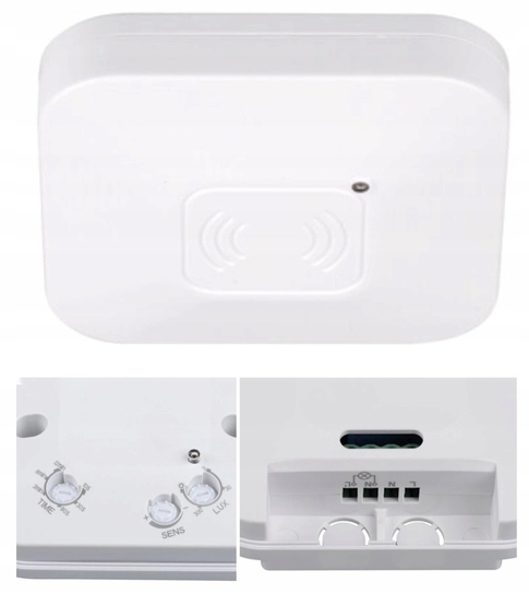 Mikrofalowy Czujnik Ruchu LED Wewnętrzny Biały, SQMOTION 800W, Kanlux ...