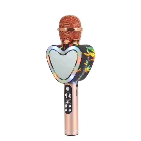 Mikrofon bezprzewodowy Frahs led serce karaoke bluetooth różowy Frahs