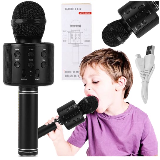 Mikrofon Bezprzewodowy Karaoke - Bluetooth Głośnik Czarny G242C elektrostator