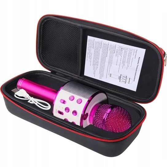 Mikrofon Bezprzewodowy Karaoke Głośnik Bluetooth Wm-308 Różowy LOGIT