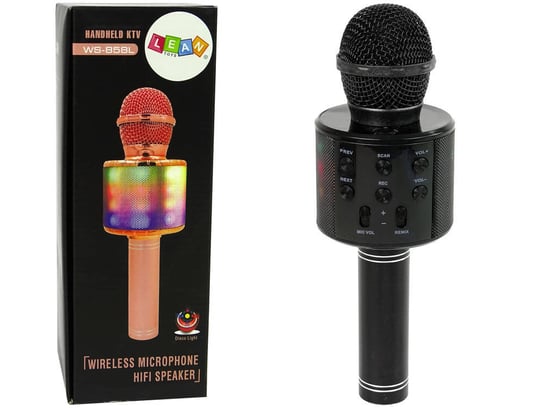 Mikrofon Bezprzewodowy Usb Głośnik Nagrywanie Karaoke Model Ws-858 Czarny Lean Toys