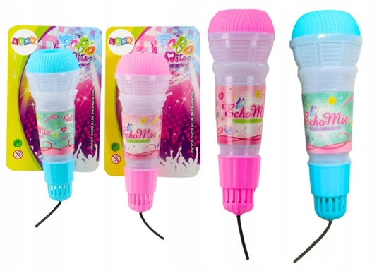 Mikrofon Dziecięcy Echo Światła Niebieski Lean Toys