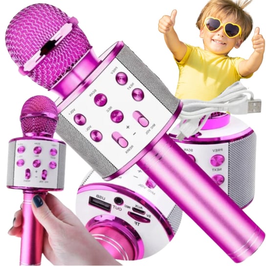 Mikrofon Karaoke Bluetooth RGB Dla Dzieci i Dorosłych ASATO