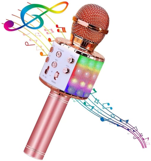 Mikrofon Karaoke Bluetooth RGB Dla Dzieci i Dorosłych ASATO