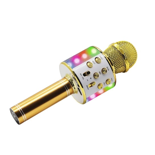 Mikrofon karaoke z głośnikiem bluetooth Manta MIC20-GL LED złoty Manta