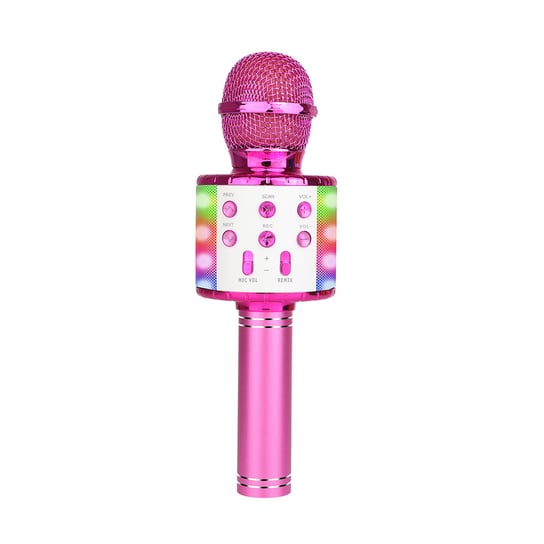 Mikrofon karaoke z głośnikiem bluetooth Manta MIC21-PKL LED różowy Manta