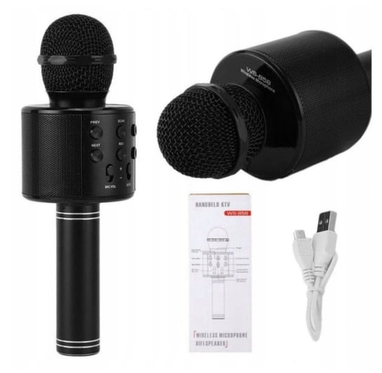 Mikrofon Karaoke Z Głośnikiem Czarny 1Life