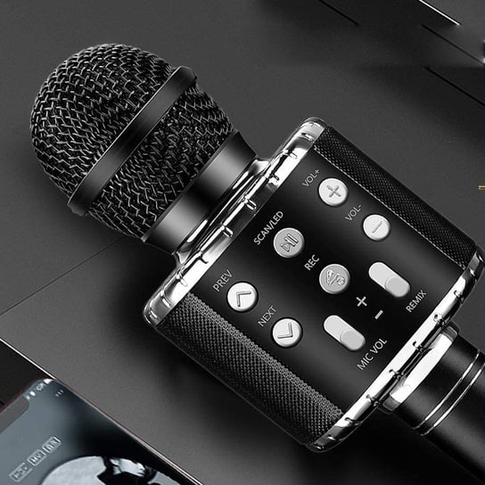 Mikrofon Karaoke Ze Światełkami Led - 2021 Czarny Roneberg