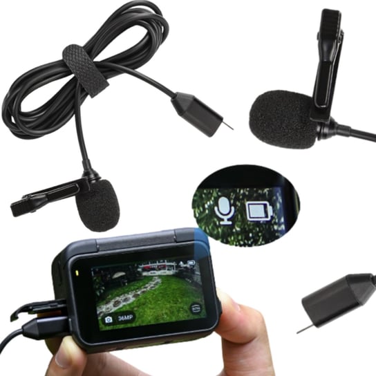 Mikrofon Krawatowy z Klipsem USB C do Insta360 Ace / Ace Pro Inna marka