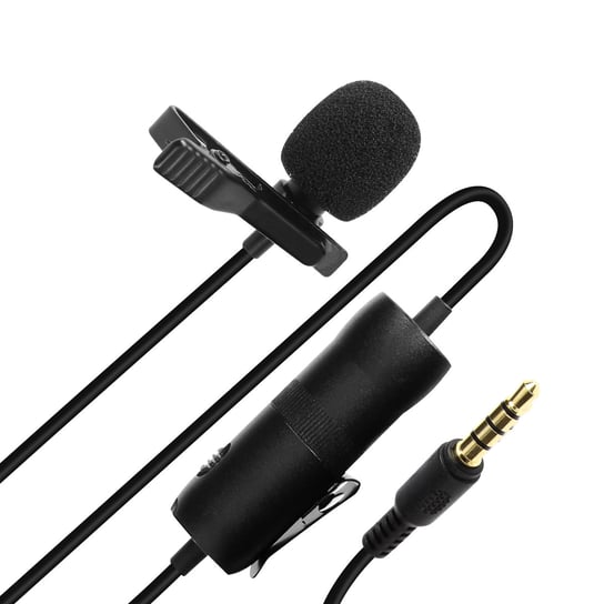 Mikrofon krawatowy z portem Jack 3,5 mm, wszechkierunkowy z owiewka przeciw nasyceniu, dlugosc 6 m - Puluz Puluz