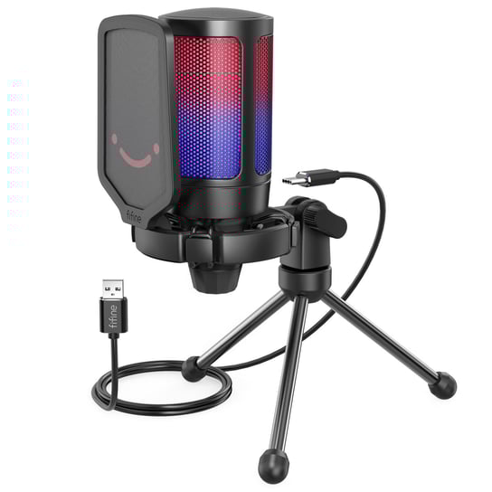 Mikrofon Pojemnościowy Studyjny Fifine A6V Ampligame USB RGB Fifine