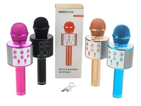Mikrofon z głośnikiem Bluetooth i wejściem USB, wielofunkcyjny, zmienia głos  531468 cena za 1 szt MIX Inna marka