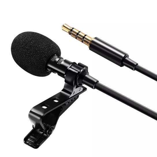 Mikrofon zewnętrzny krawatowy Lavalier JBC-050 do Mini jack 3.5mm Vlog Podcast YouTube Lavalier