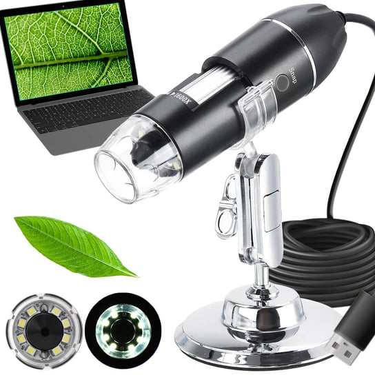 Mikroskop Cyfrowy LED 1600x Edukacyjny do USB dla Dzieci Duże Przybliżenie IZOXIS Izoxis