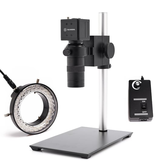 Mikroskop cyfrowy Techrebal "Banito" B1523 100x z bazą 150x230mm + Kamera "Black sheep" BSVGA2MP + Oświetlacz Techrebal