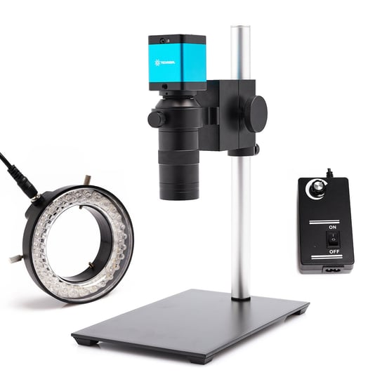 Mikroskop cyfrowy Techrebal "Banito" B1523 100x z bazą 150x230mm + Kamera Blue Lagoon FHD2MPB + Oświetlacz Techrebal