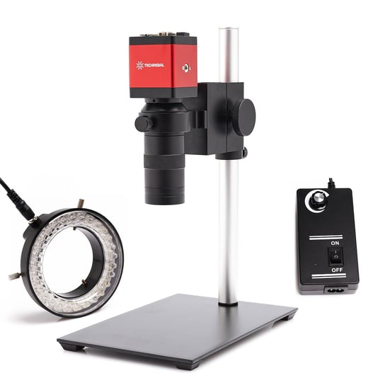 Mikroskop cyfrowy Techrebal "Banito" B1523 100x z bazą 150x230mm + Kamera Red Lagoon FHD2MPR + Oświetlacz Techrebal