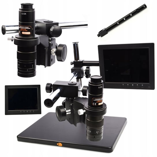 Mikroskop cyfrowy z regulowanym ramieniem Earth Pro MCEP-0.5X-PZRR + Wyświetlacz 8 cali do mikroskopu + Uchwyt do wyświetlacza mikroskopu cyfrowego Earth Pro