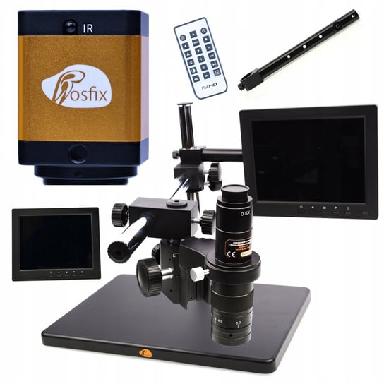 Mikroskop cyfrowy z regulowanym ramieniem Earth Pro MCEP-0.5X-PZRR + Wyświetlacz 8 cali do mikroskopu + Uchwyt do wyświetlacza mikroskopu cyfrowego + Kamera mikroskopowa PEGASUS Pro Earth Pro
