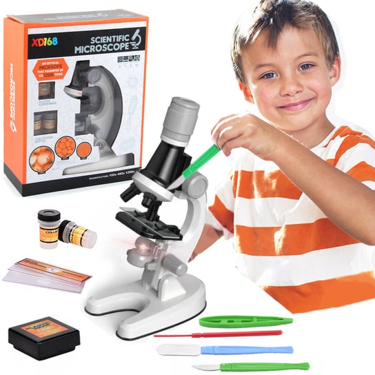 Mikroskop Dla Dzieci Led Zestaw Edukacyjny 1200X Inna marka