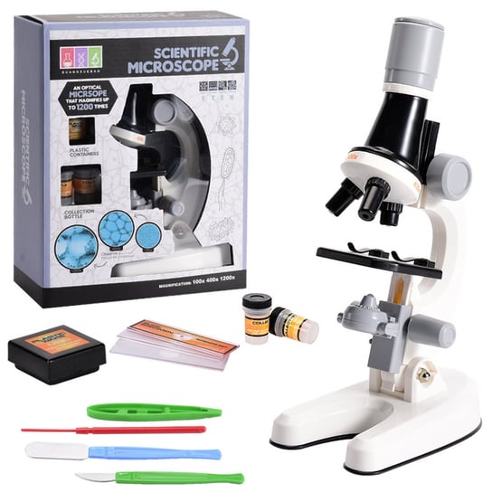 Mikroskop dla dzieci Zestaw Edukacyjny 1200x Madej
