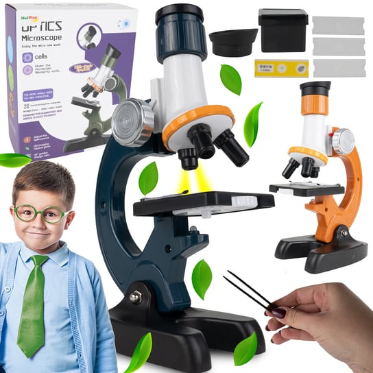 Mikroskop Dla Dzieci Zestaw Naukowy z Akcesoriami MalPlay