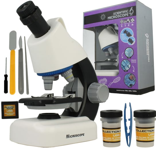 Mikroskop Naukowy Szkolny Powiększa 640X Akcesoria U456 elektrostator