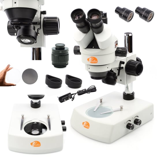 Mikroskop stereoskopowy trinokularowy z podświetleniem w podstawie Makemake Pro MSMP-T-PWP Inna marka