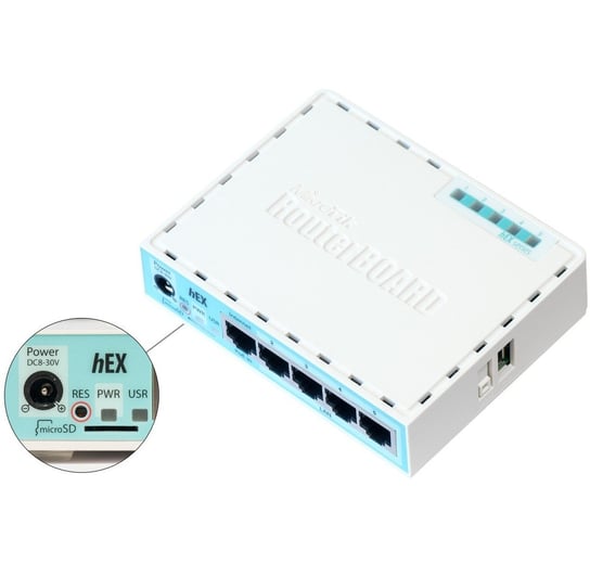 Mikrotik RB750GR3 router Gigabit Ethernet Turkusowy, Biały MikroTik