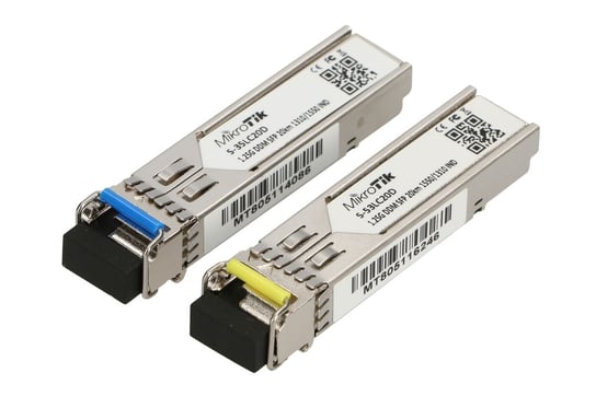 MikroTik S-3553LC20D Moduł SFP 1,25Gb/s, 20km, Jednomodowy, Para (T1310nm/R1550nm) + (T1550nm/R1310nm) MikroTik