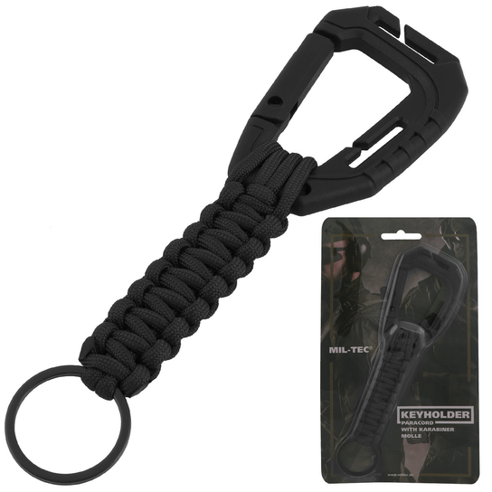 Porte-clés Paracord Avec Mousqueton Mil-Tec - Corde Militaire Type MOLLE - Neuf