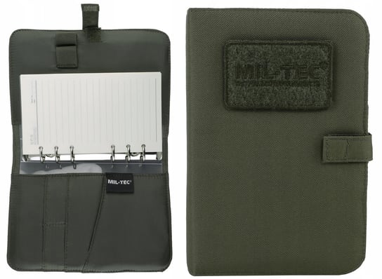 Mil-Tec Notes Notatnik Taktyczny Wymienny W Etui  Na Rzep Velcro Small 14,5X20,5 Olive Mil-Tec