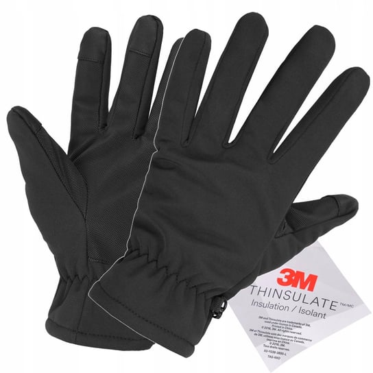 Mil-Tec Rękawice Rękawiczki Zimowe Softshell Thinsulate Do Ekranów Dotykowych Czarne S Mil-Tec