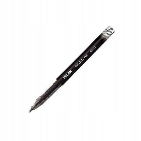 Milan, długopis żelowy, czarny 0,7mm Milan