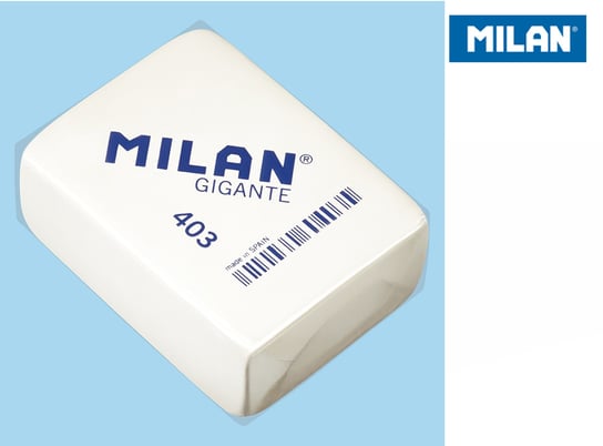 Milan, Gumka z kauczuku syntetycznego, Gigante 403, biała Milan