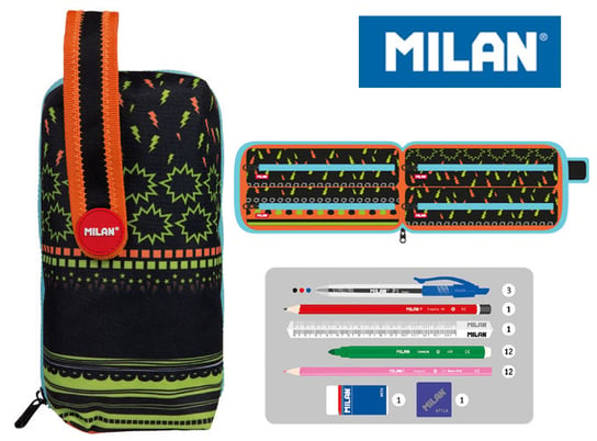 Milan, multipiórnik owalny z 4 piórnikami, Super Heroes Milan