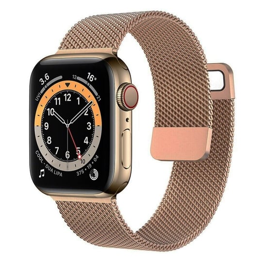Milanese Metal Pasek Bransoleta Do Apple Watch 42/44/45/49Mm ( Rose Gold) D-pro