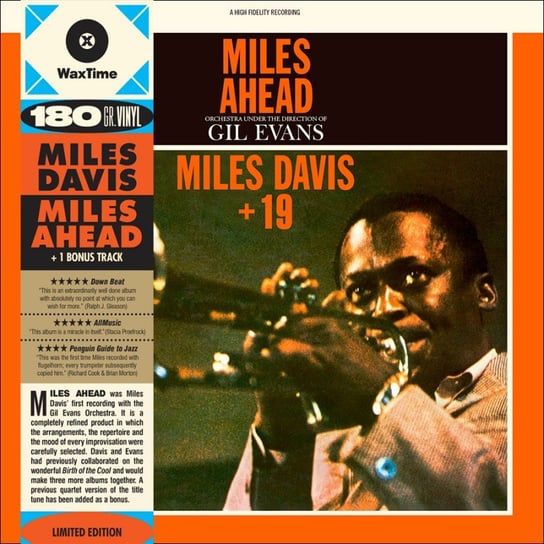 Miles Ahead, płyta winylowa Davis Miles, Evans Gil, Chambers Paul, Kelly Wynton, Konitz Lee
