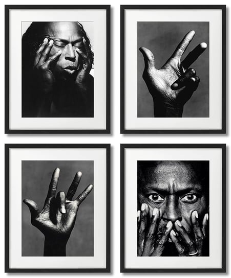 Miles Davis 4 plakaty, czarno-białe fotografie DEKORAMA