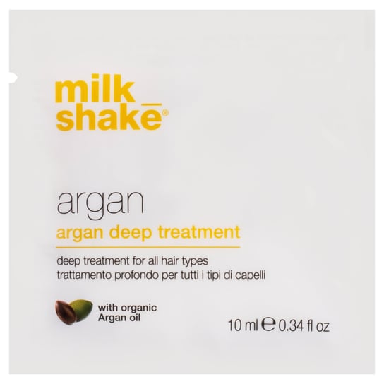 Milk Shake Argan Deep Treatment, Maska do włosów z olejkiem arganowym, nawilża i regeneruje, 10 ml Milk Shake