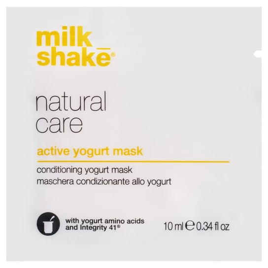 Milk Shake, Jogurtowa maska do włosy zniszczone zabezpiecza przed promieniowaniem UV, chroni kolor, odżywia, 10 ml Milk Shake