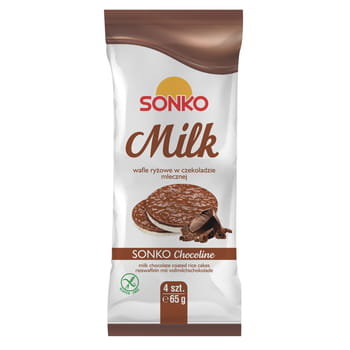 Milk. Wafle ryżowe w czekoladzie mlecznej 65 g. Sonko Sonko