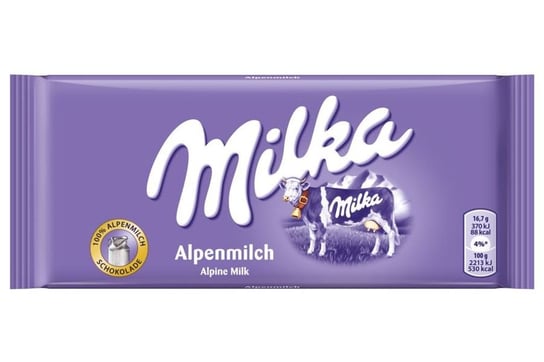 Milka alpine milk mleczna czekolada klasyczna 100g Milka