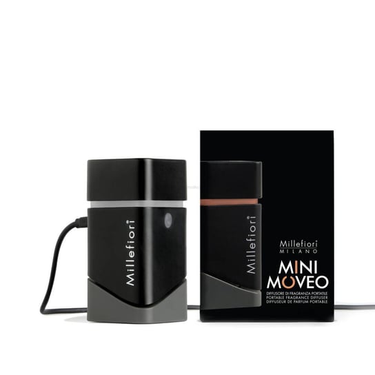 Millefiori Mini Moveo Black bezprzewodowy odświeżacz powietrza / dyfuzor przenośny Millefiori Milano