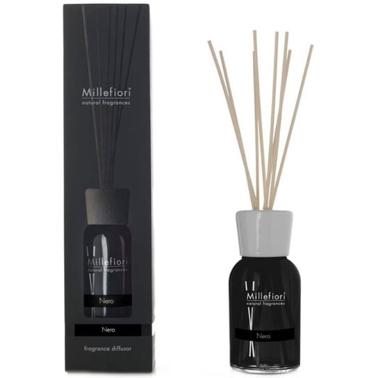 MILLEFIORI Natural Fragrance Diffuser, Pałeczki zapachowe, Nero, 100 ml Millefiori