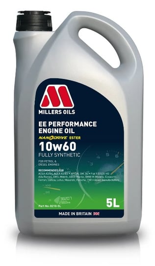 Millers Ee Performance 10W60 5L Millers Oils