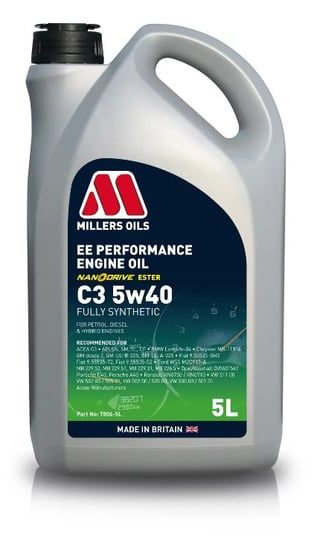 Millers Ee Performance C3 5W40 5L Millers Oils