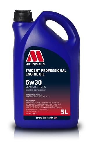 Millers Trident Professional 5W30 5L Millers Oils