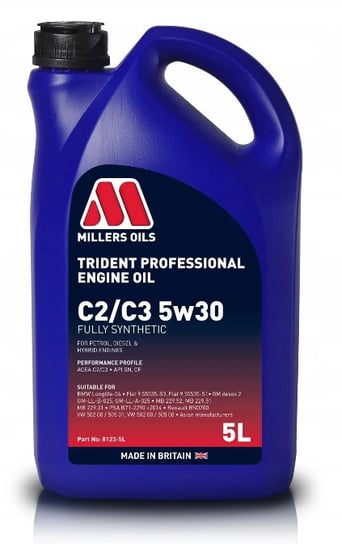 Millers Trident Professional C2 C3 5W30 5L Millers Oils